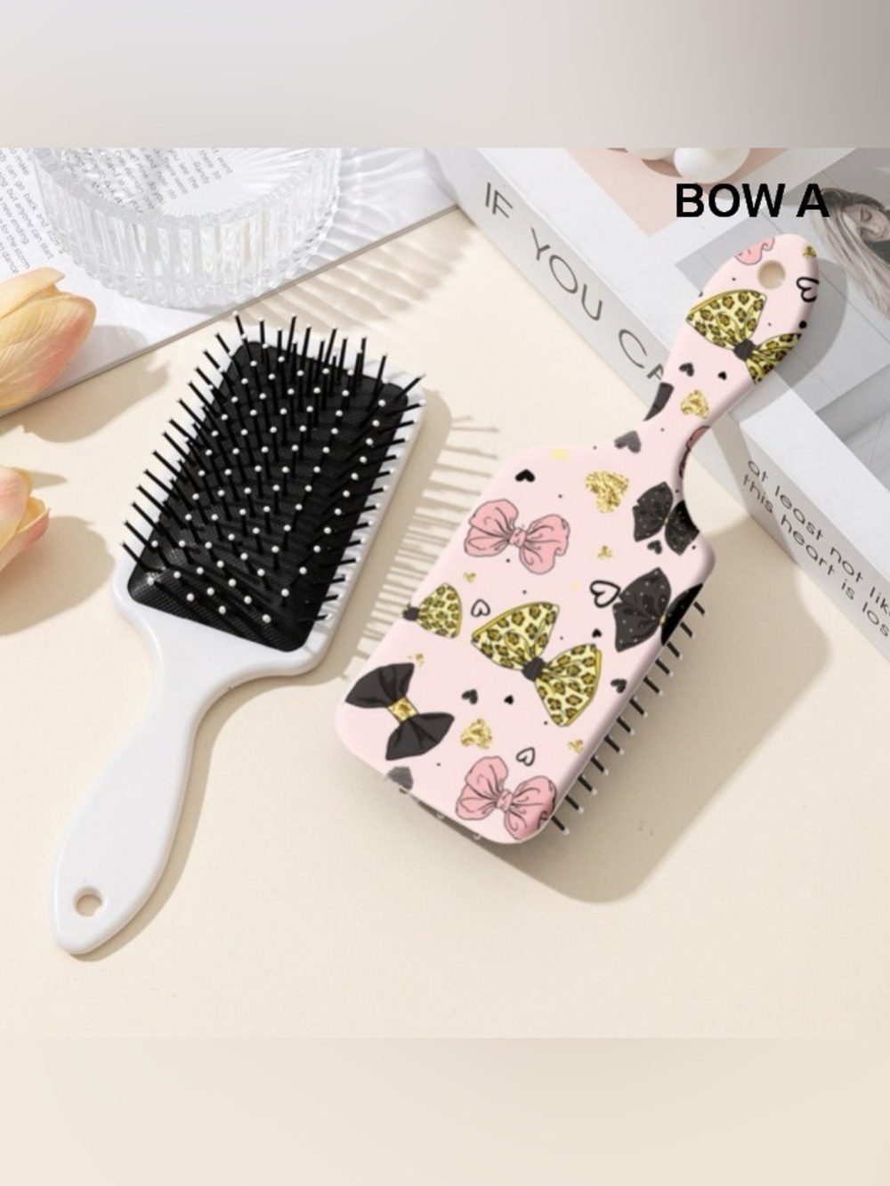 Bow A Large Detangle Paddle Hair Brush Comb